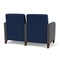 Lesro Siena Lounge Reception 2 Seat Tandem Seating, Walnut, MD Ink Back, MD Ink Seat, RS Echo Arm Panels SN2103 - alternate 3